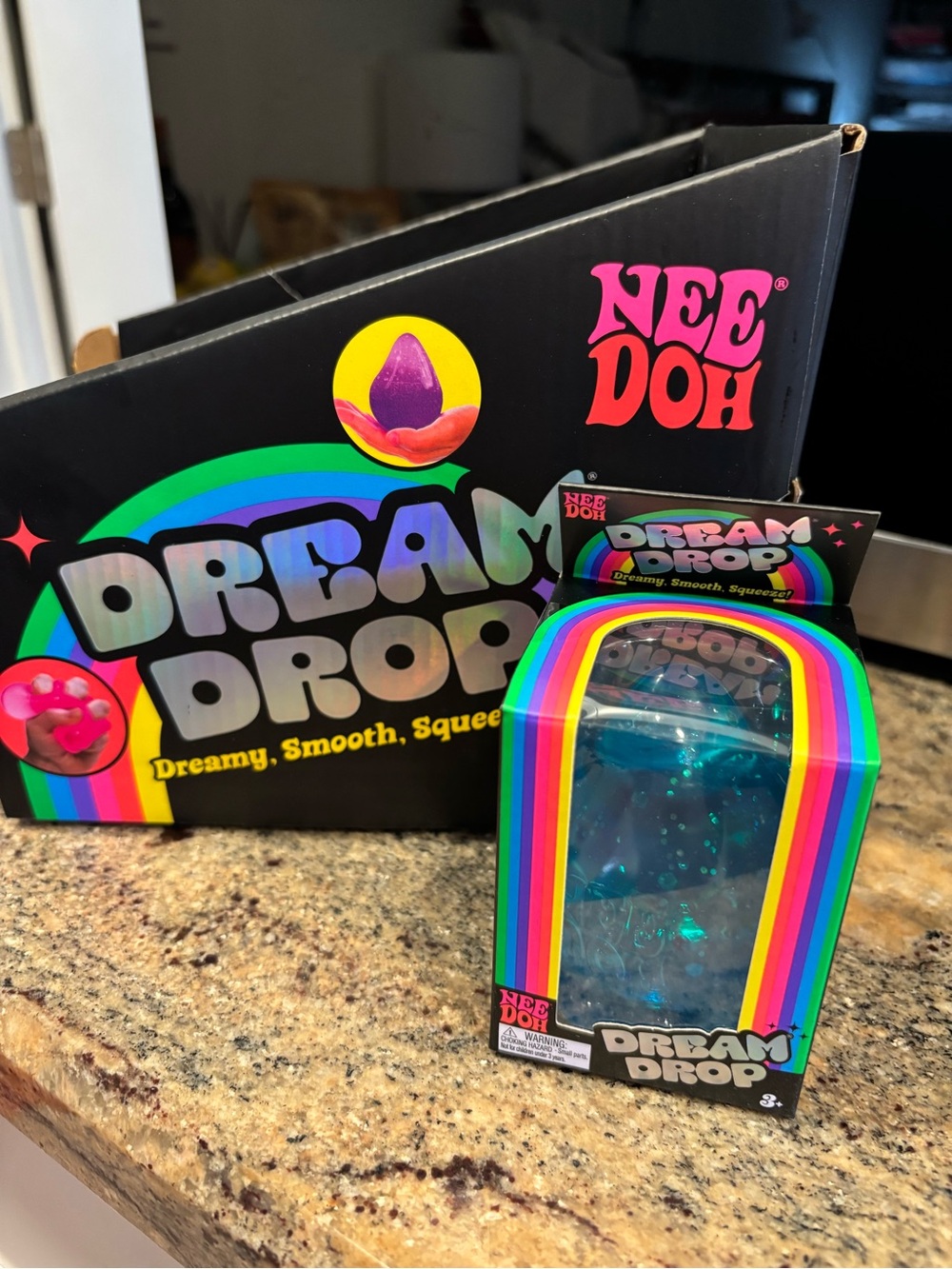 Dream Drop Clear Blue Squishy Toy